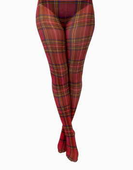 Strumpfhose Red Tartan